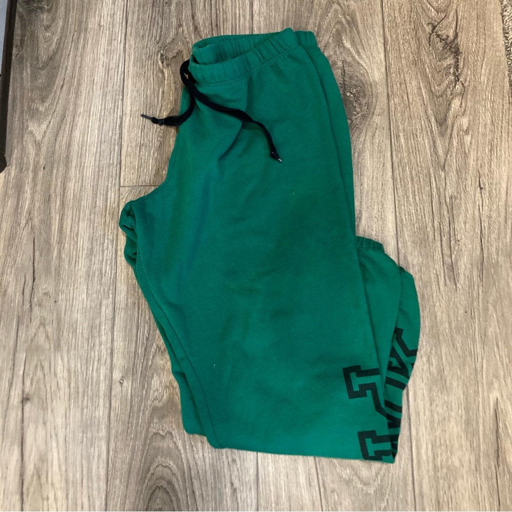 Green PINK sweatpants
